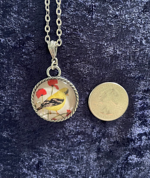 Goldfinch Art Pendant (24 inch)