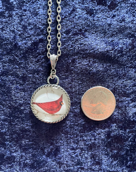 Red Cardinal Pendant (18 inch)