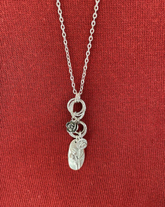 Antique silver Nature charm pendant (24 inch)