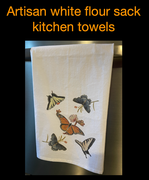 Artisan white flour sack kitchen towel