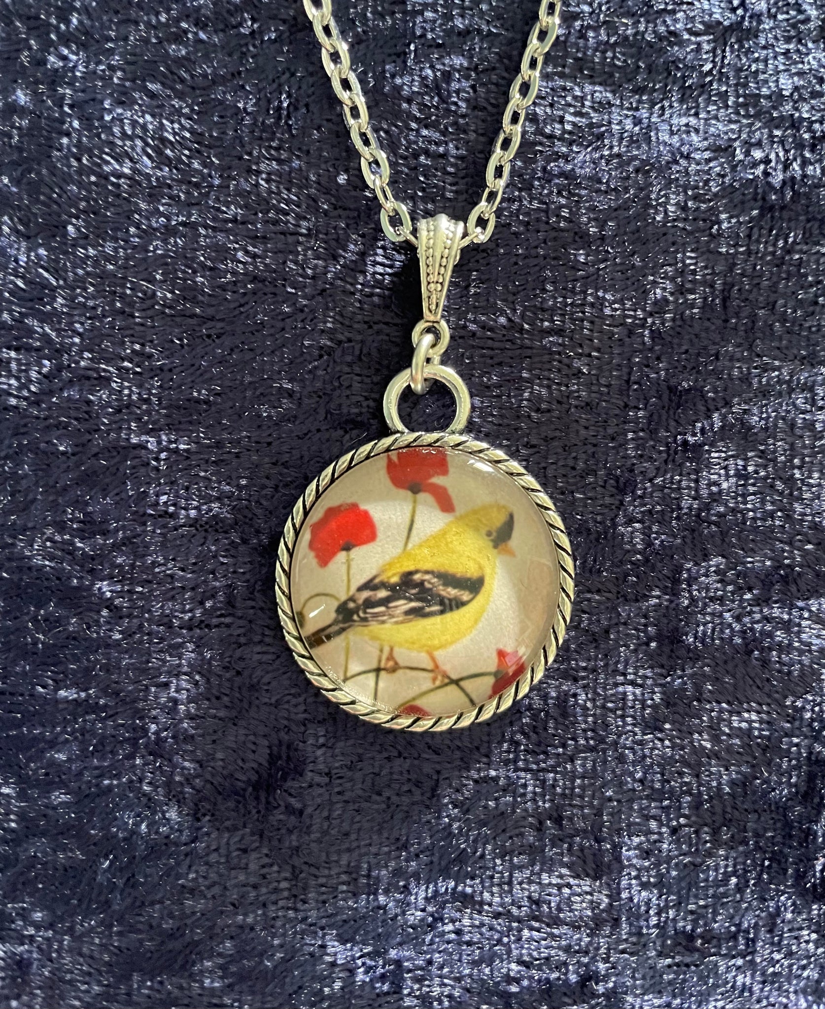 Goldfinch Art Pendant (24 inch)