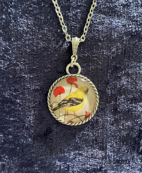 Goldfinch Art Pendant (24 inch)
