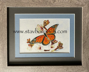 "Monarch butterfly" 8x10 framed art print